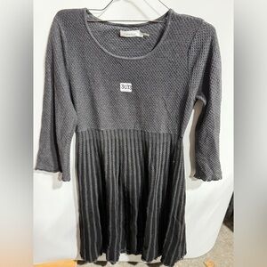 #3033-Calvin Klein Charcoal Knit Dress
